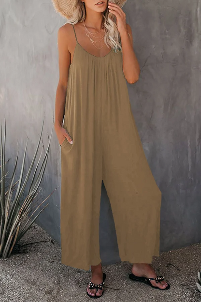 Lily | Women's Casual Wide Leg Summer Jumpsuit with Pockets