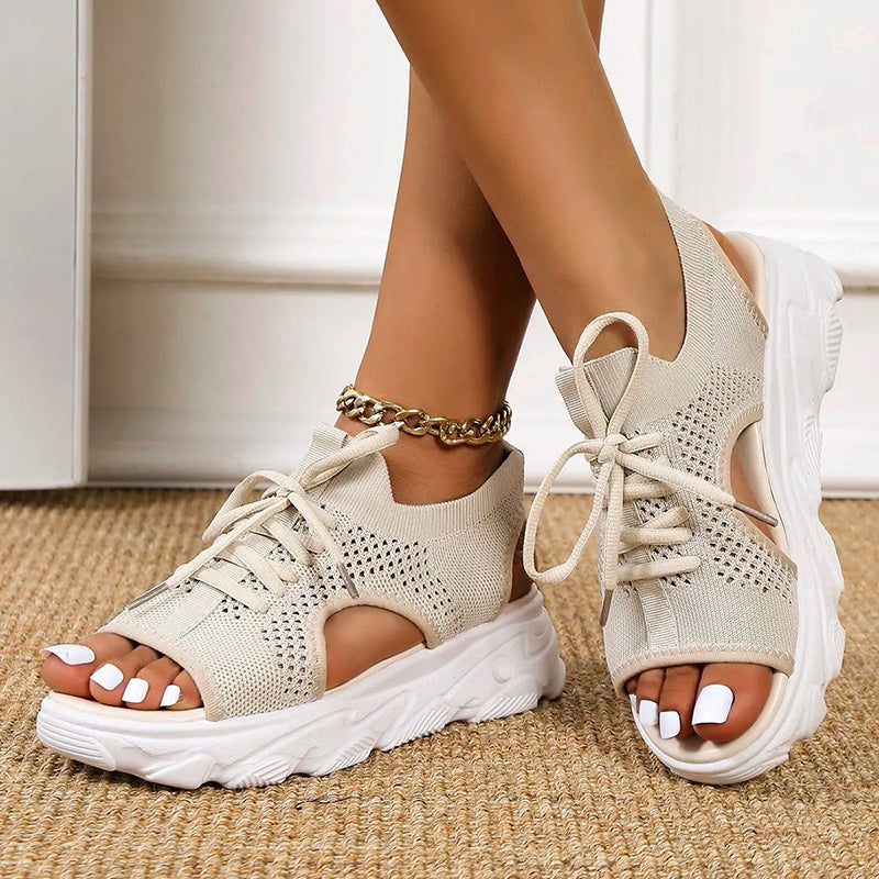 Alethea | Women’s Sporty Lace-Up Sandals with Adjustable Straps | Trendy