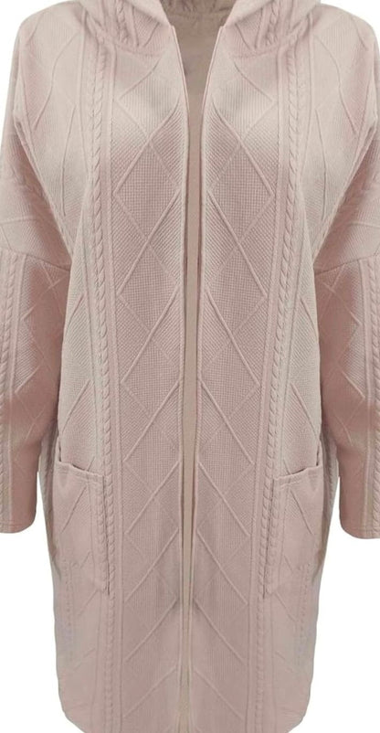 Dorothy | Women's Long Hooded Cardigan with Cotton Blend