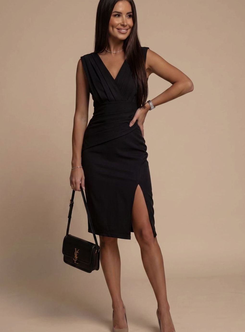 Elizabeth | Women's Sleeveless Cocktail Dress with V Neck