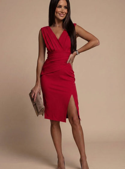 Elizabeth | Women's Sleeveless Cocktail Dress with V Neck