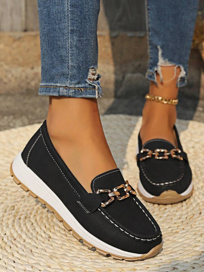 Gabriella | Women's Orthopedic Slip-On Shoes with Gold Detail