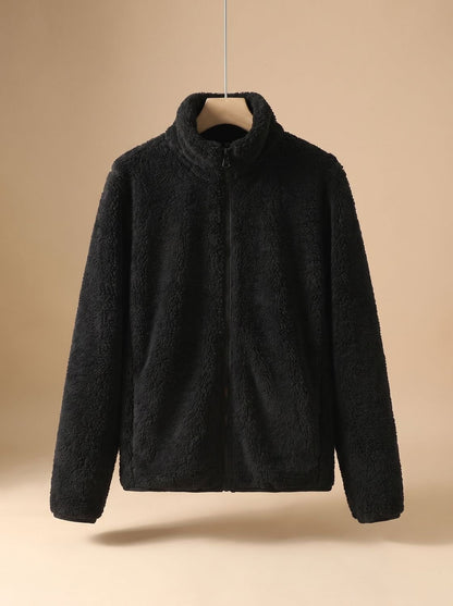 Loveday | Women's Zip Fleece Jacket with Stand-Up Collar and Oversized Fit