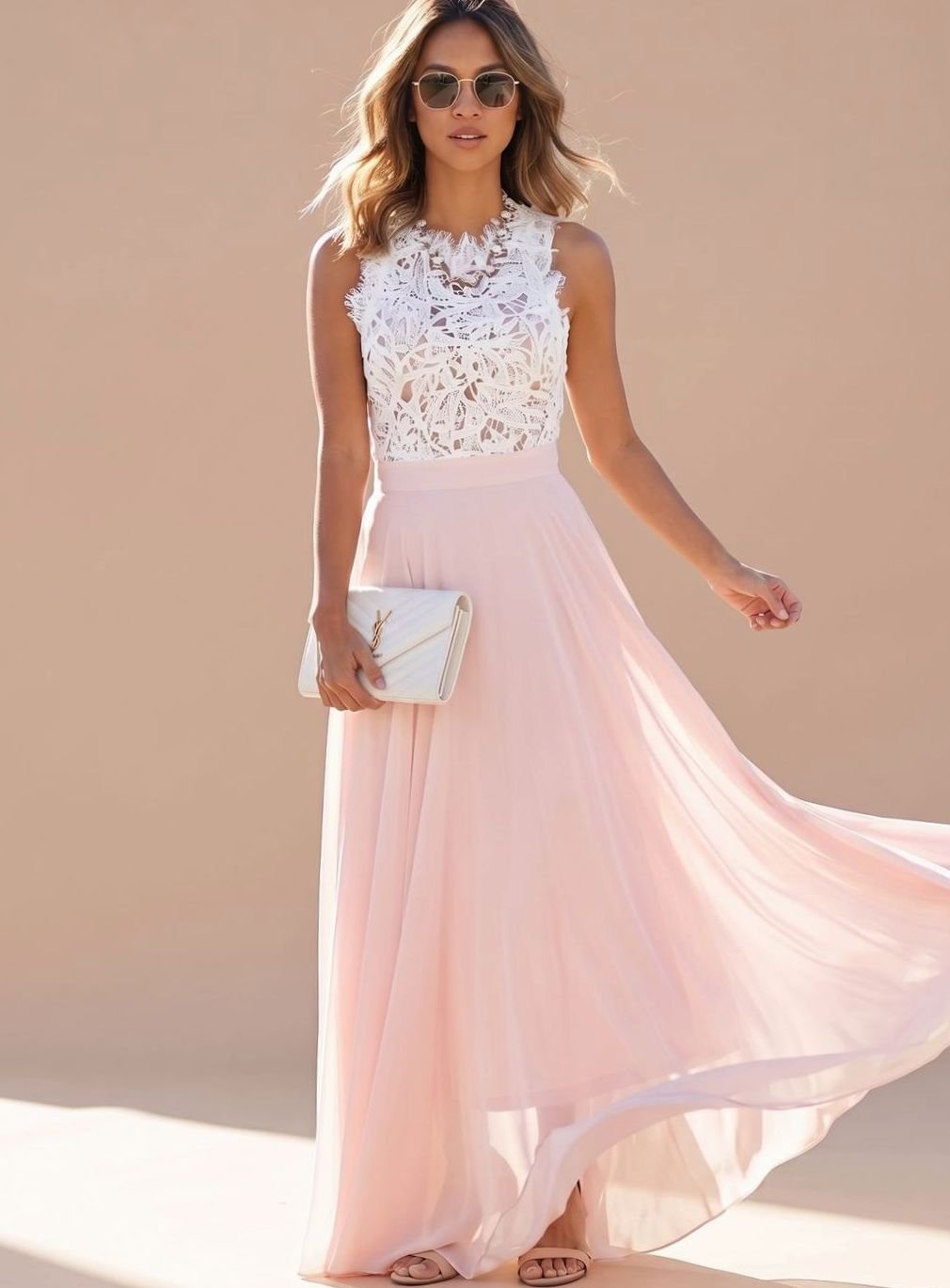 Susan | Women's Lace Chiffon Maxi Dress for Parties