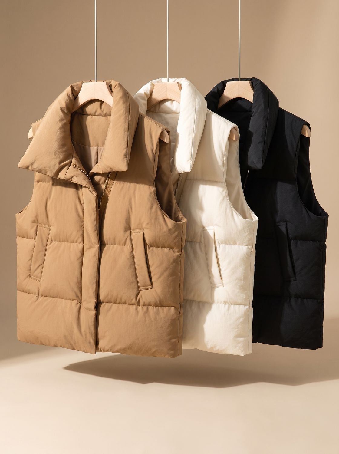 Aveline | Women's Puffer Vest with Shawl Collar and Boxy Fit