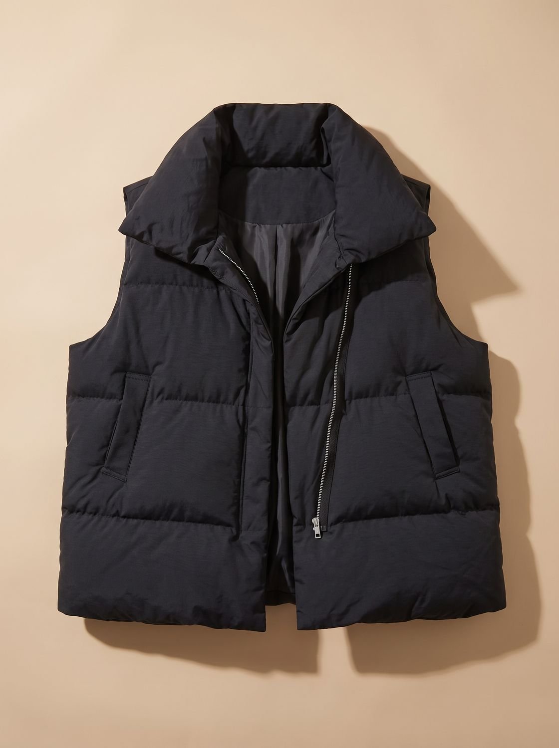 Aveline | Women's Puffer Vest with Shawl Collar and Boxy Fit