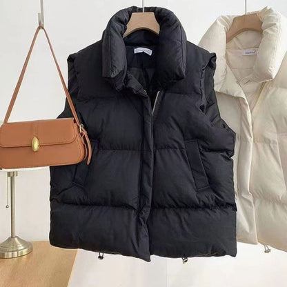 Aveline | Women's Puffer Vest with Shawl Collar and Boxy Fit