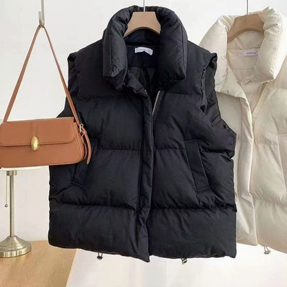 Aveline | Women's Puffer Vest with Shawl Collar and Boxy Fit
