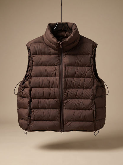 Christabel | Women's Quilted Vest with Two-Way Zip and Stand-Up Collar