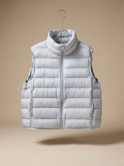 Christabel | Women's Quilted Vest with Two-Way Zip and Stand-Up Collar