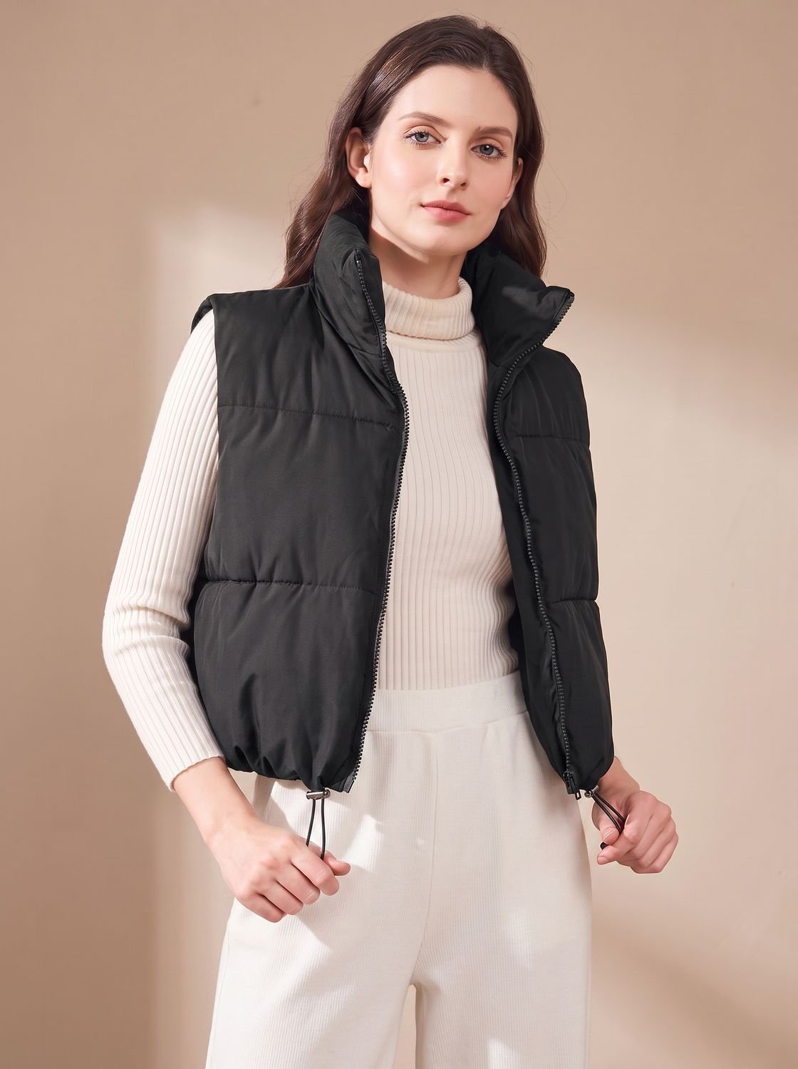 Ginetta | Women's Ultra-Lightweight Quilted Vest with Stand-Up Collar