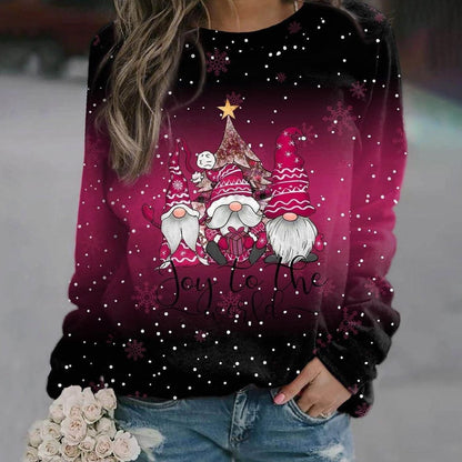 Violet | Women's Relaxed Fit Christmas Holiday Sweater with Round Neck