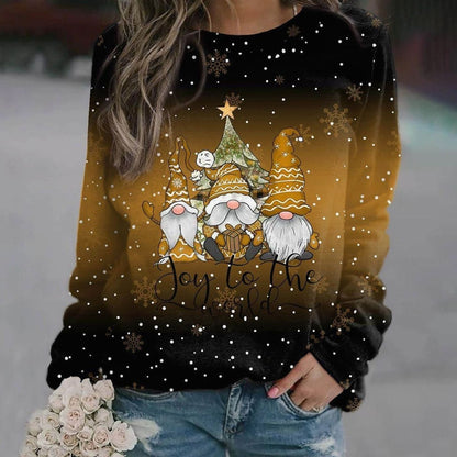 Violet | Women's Relaxed Fit Christmas Holiday Sweater with Round Neck