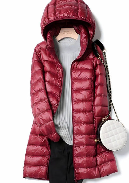Nicole | Women's Lightweight Long Quilted Winter Jacket