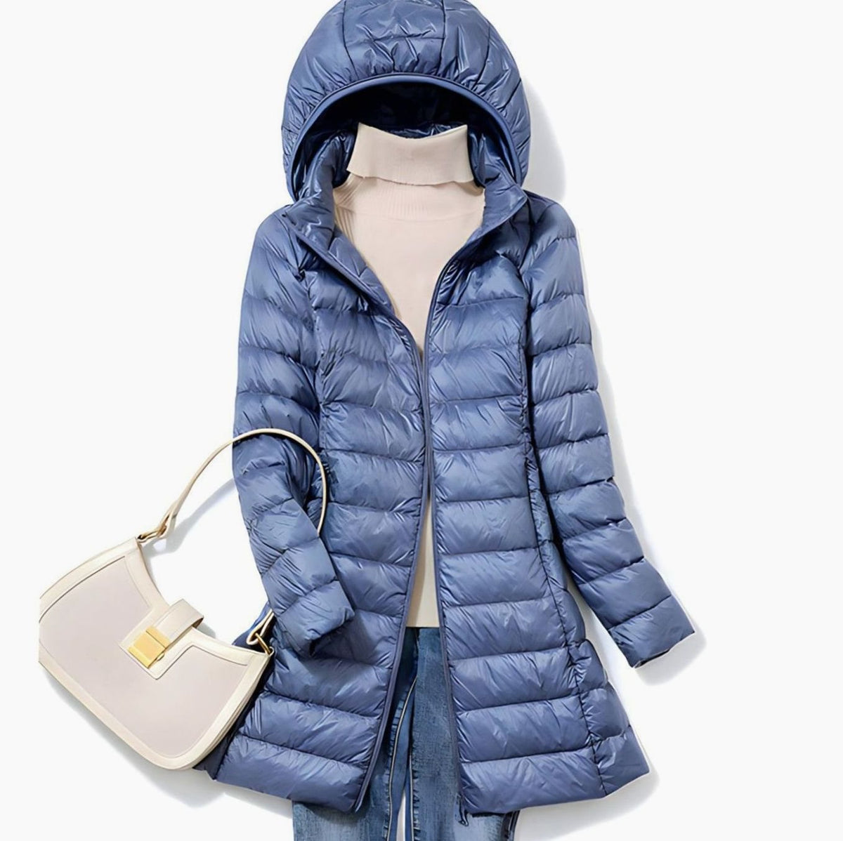 Nicole | Women's Lightweight Long Quilted Winter Jacket
