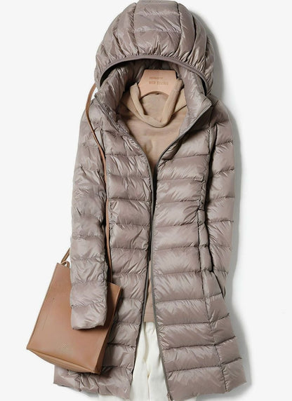 Nicole | Women's Lightweight Long Quilted Winter Jacket