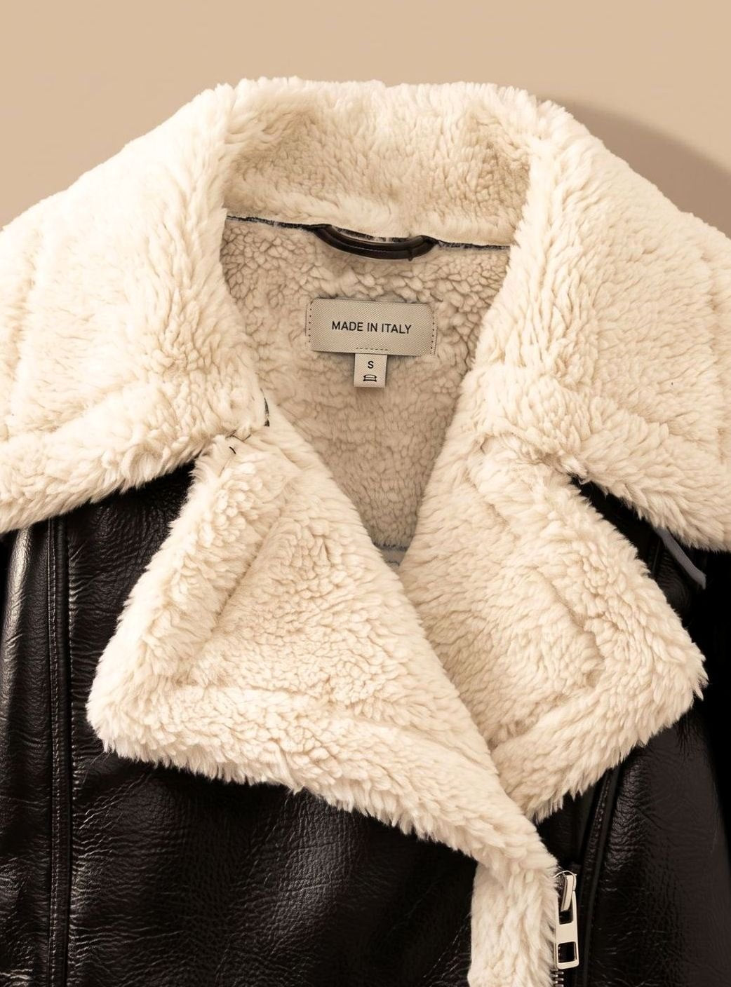 Amy | Women's Cropped Faux Leather Biker Jacket