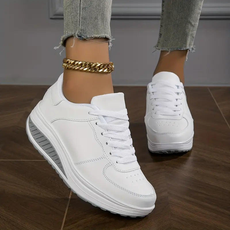 Zanvera | Women Lace Up Sneakers with Cushioned Sole and Supportive Design