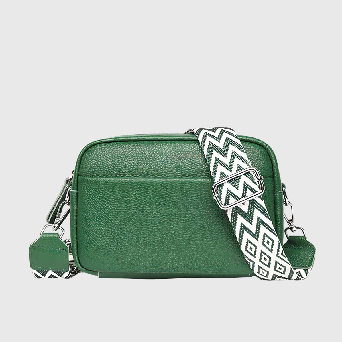 Alyssa | Women crossbody bag with patterned strap and zip closure
