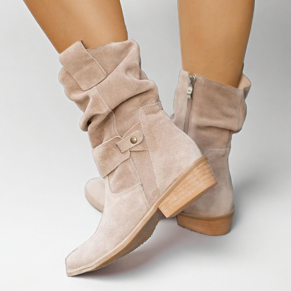 Patricia | Women's Slouch Ankle Boots with Low Block Heel