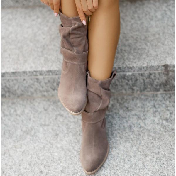Patricia | Women's Slouch Ankle Boots with Low Block Heel