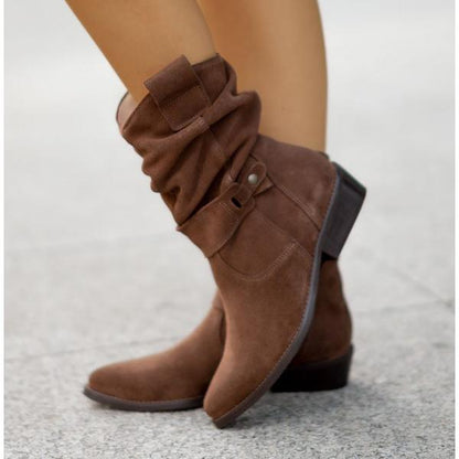 Patricia | Women's Slouch Ankle Boots with Low Block Heel