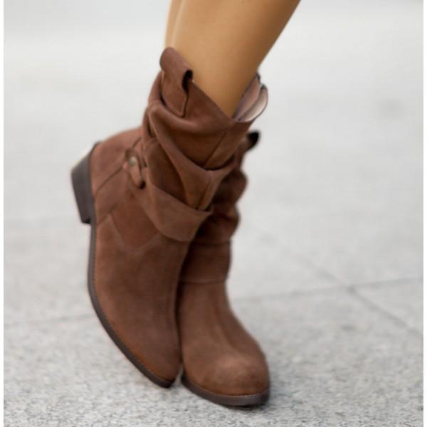 Patricia | Women's Slouch Ankle Boots with Low Block Heel