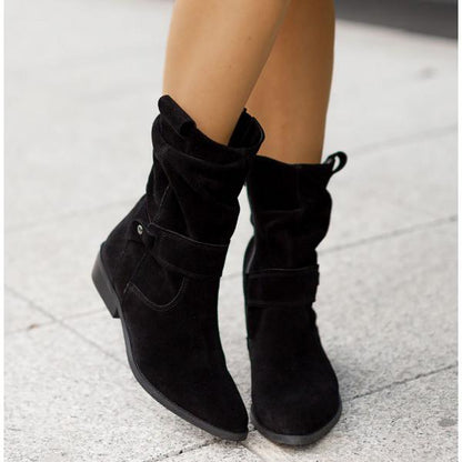 Patricia | Women's Slouch Ankle Boots with Low Block Heel