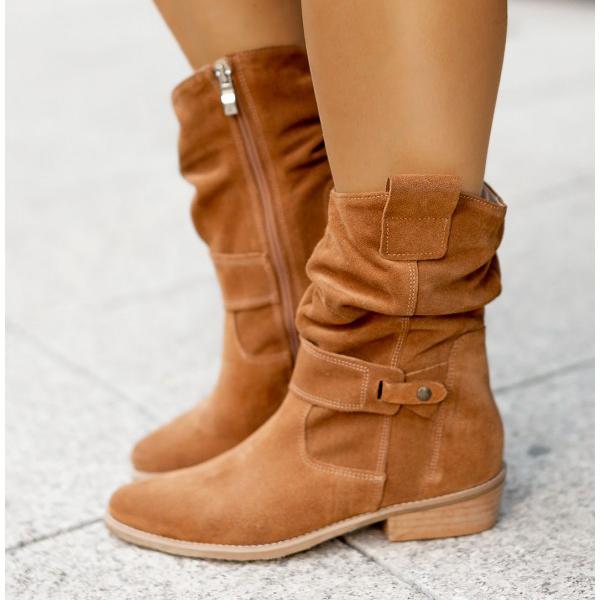Patricia | Women's Slouch Ankle Boots with Low Block Heel