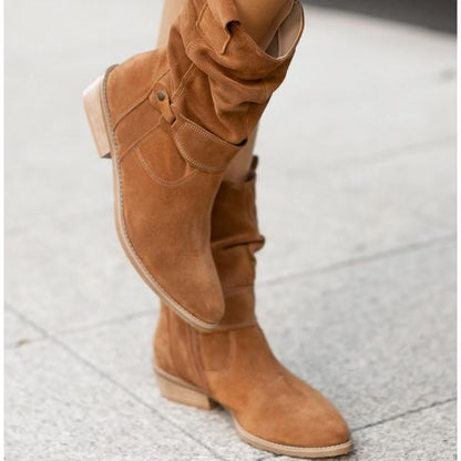 Patricia | Women's Slouch Ankle Boots with Low Block Heel