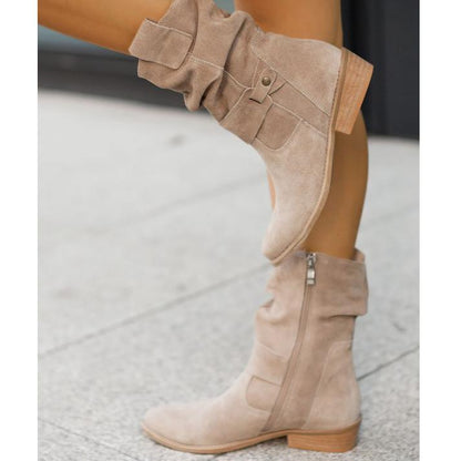 Patricia | Women's Slouch Ankle Boots with Low Block Heel