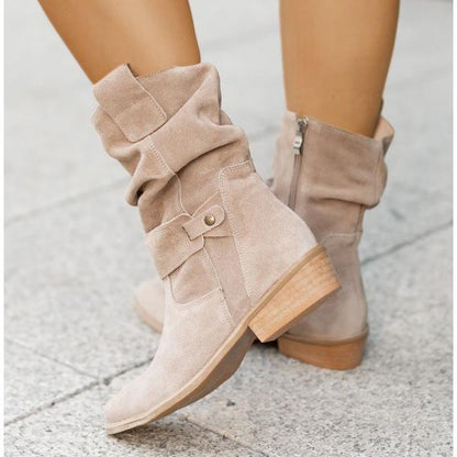 Patricia | Women's Slouch Ankle Boots with Low Block Heel