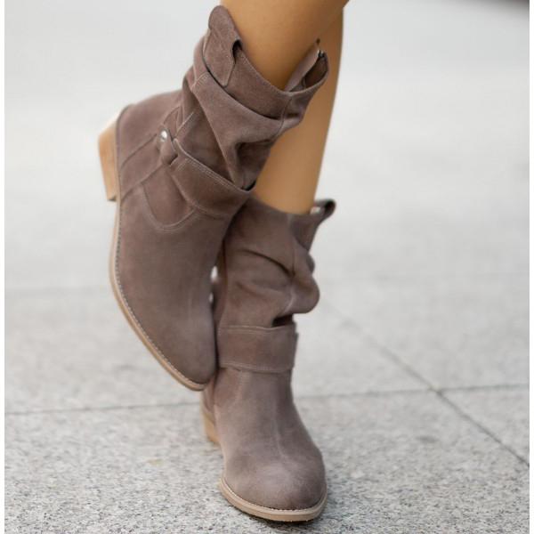 Patricia | Women's Slouch Ankle Boots with Low Block Heel