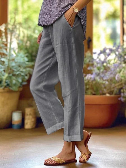 Kalina | Women’s Soft Fabric Straight-Leg Pants | Comfortable
