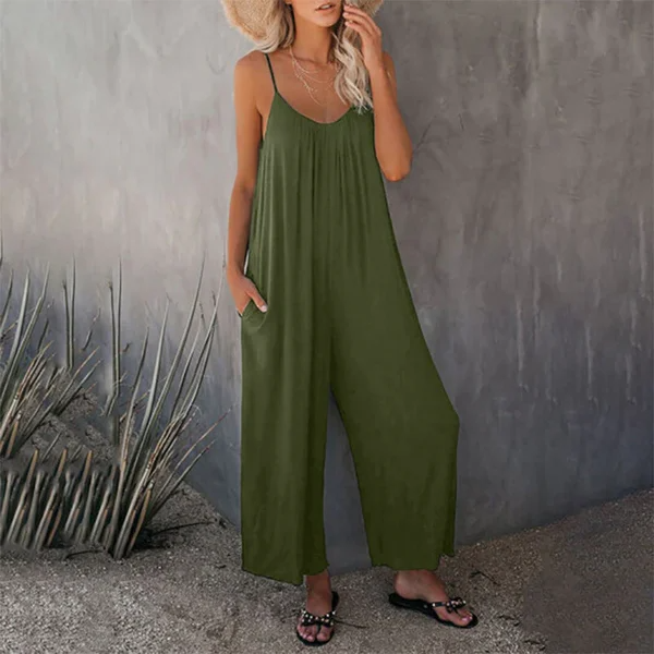 Lily | Women's Casual Wide Leg Summer Jumpsuit with Pockets
