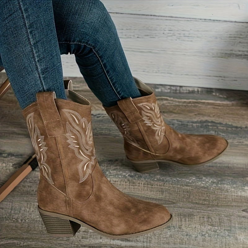 Sandra | Women's Wide Calf Western Cowboy Boots