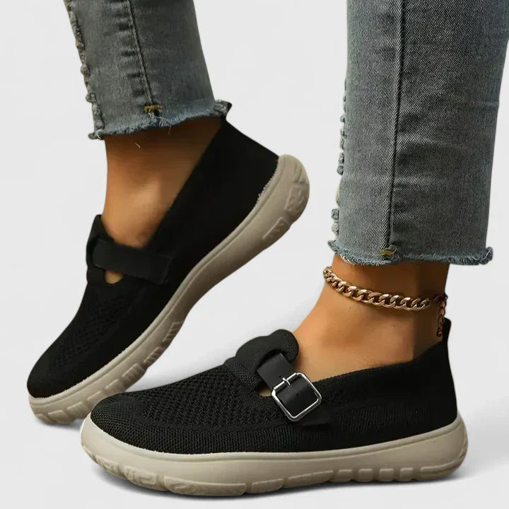 Delia | Women’s Spring Buckle Sneakers | Comfortable