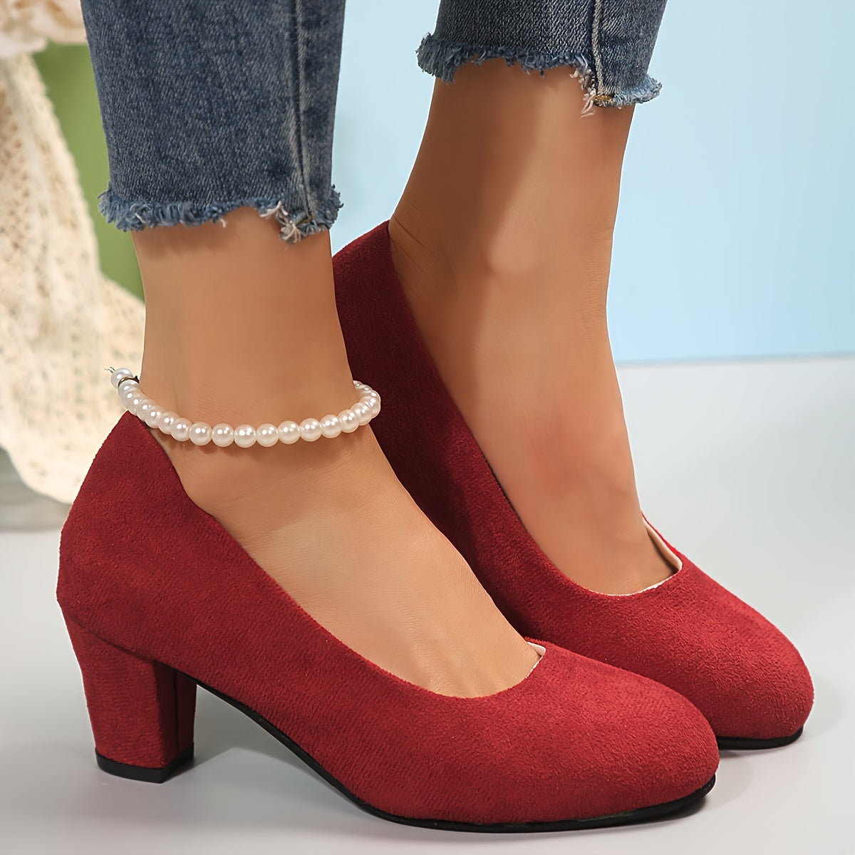 Vera | Comfortable Closed Toe Block Heel Pumps