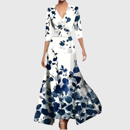 Cassidy | Women’s Midi Wrap Dress with V-Neck | Elegant