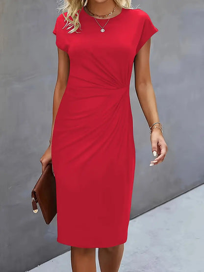 Brooklyn | Women’s Classic Bodycon Dress With Short Sleeves