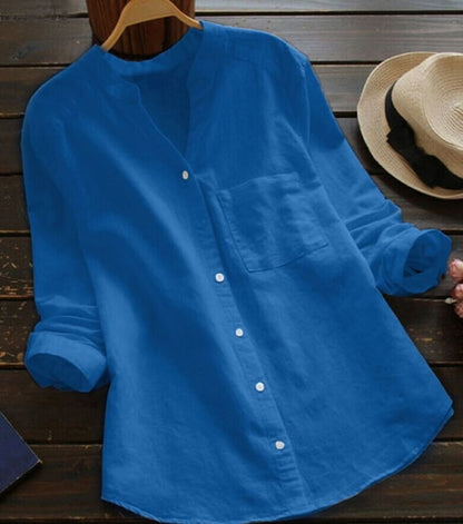 Liora | Women blouse with button front and relaxed fit design
