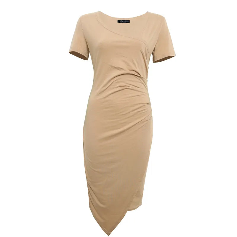 Brooklyn | Women’s Classic Bodycon Dress With Short Sleeves
