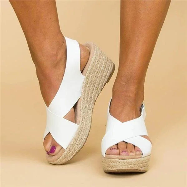 Thalassa | Women’s Adjustable Strap Wedge Sandals | Chic