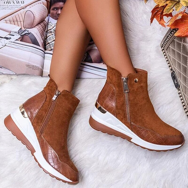 Cynthia | Women's Elegant Ankle Boots with Side Zipper