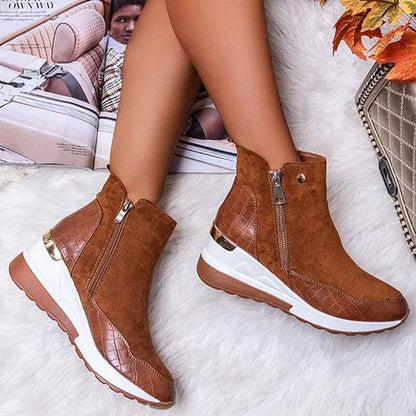 Cynthia | Women's Elegant Ankle Boots with Side Zipper