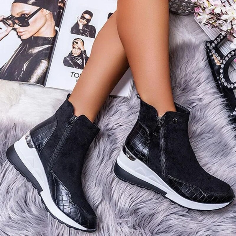 Cynthia | Women's Elegant Ankle Boots with Side Zipper
