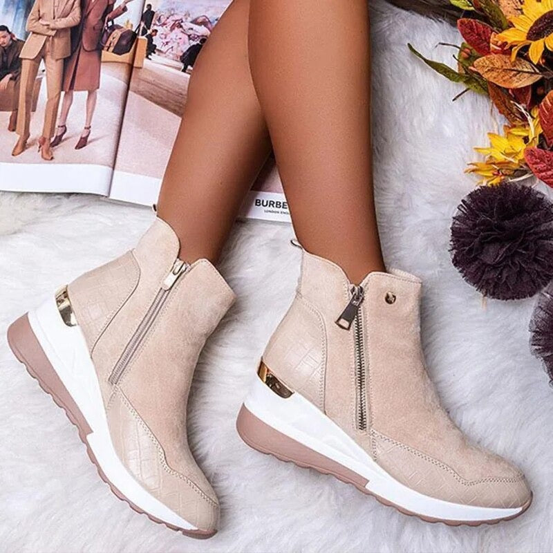 Cynthia | Women's Elegant Ankle Boots with Side Zipper
