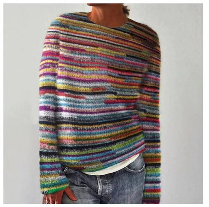Carol | Women's Nordic Pattern Knit Sweater with Crewneck