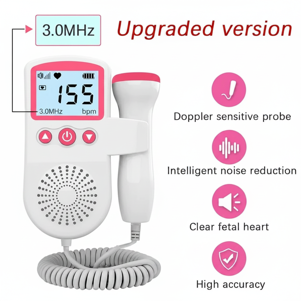 Angela | Portable Fetal Heartbeat Monitor with Digital Display