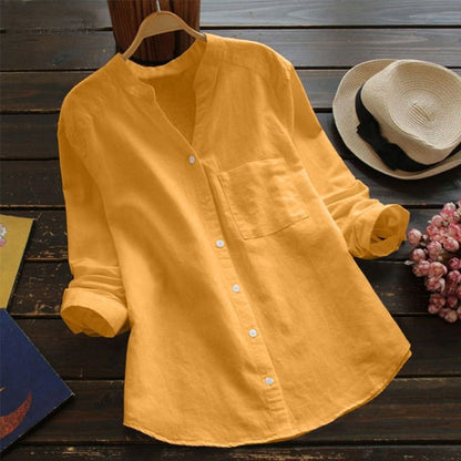 Liora | Women blouse with button front and relaxed fit design